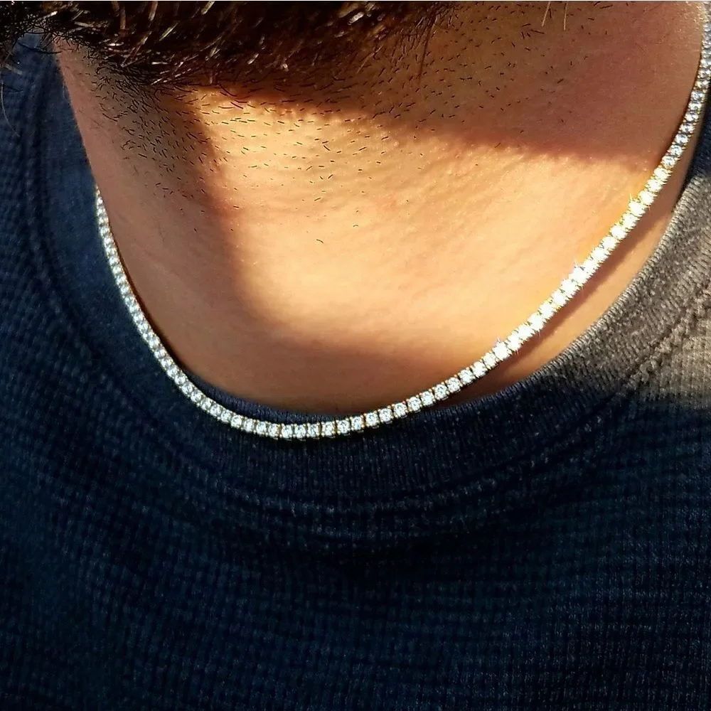 Draco Pendant w/ Micro (2mm) Tennis Chain